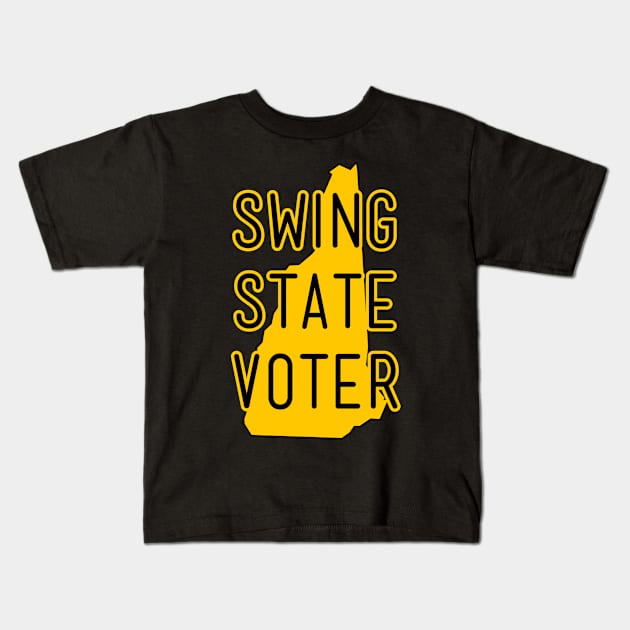 Swing State Voter - New Hampshire Kids T-Shirt by brkgnews